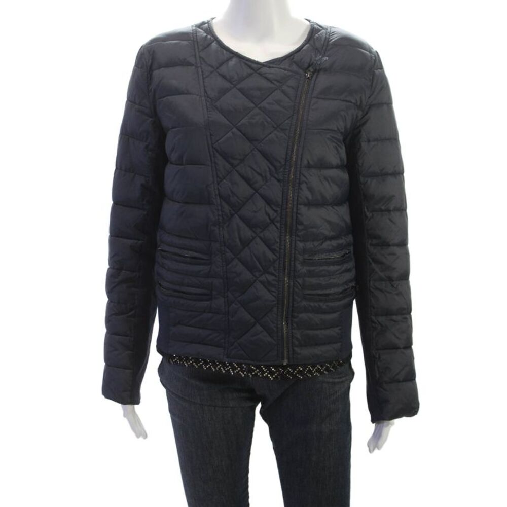 Hotel Particulier Womens Puffer Jacket Blue Polyester Zip Size L